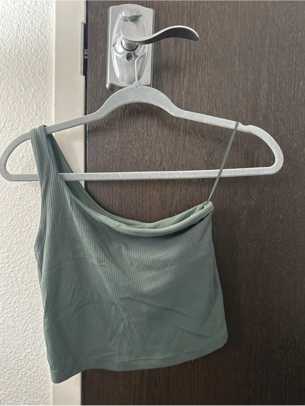 lululemon athletica One-Shoulder Ribbed Tank Top - Sage Green